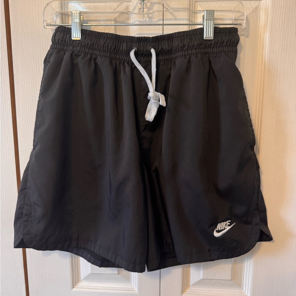 Nike Men's Black Athletic Shorts with Drawstring  Pockets Size Medium waist 14 - Picture 2 of 11
